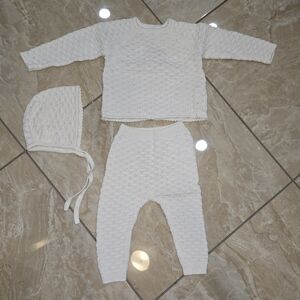 Zara Textured Knit Baby Outfit Set
